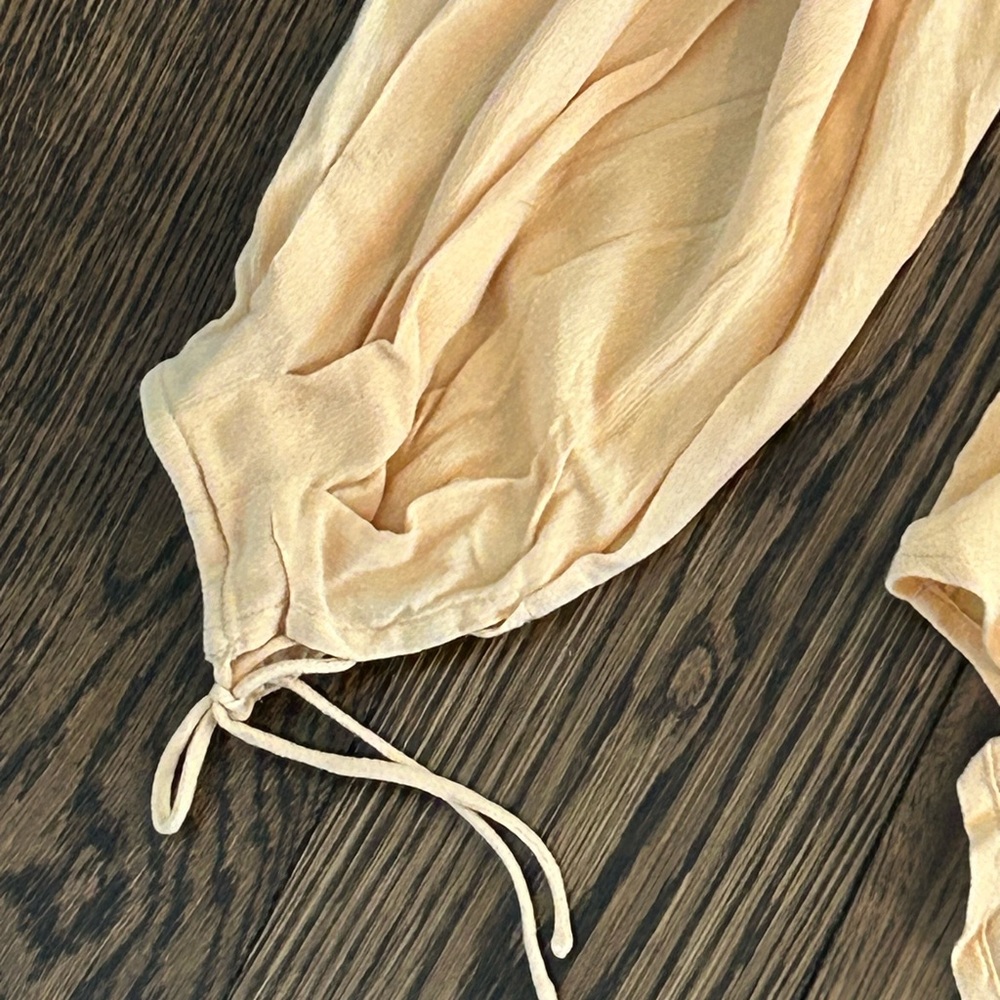 Amuse Society Peach Covered Button Blouse - Picture 3 of 10